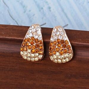 Candy Corn Rhinestone Earrings | NWOT